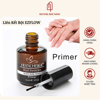 Kiềm dầu liên kết đắp bột nail EzFlow Primer chính hãng, giúp bột và sơn gel bám chắc vào móng - chai 15ml