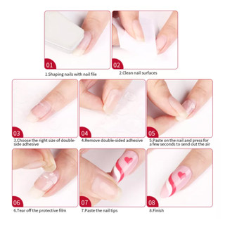 Lẻ 1 miếng keo gồm 24 miếng nhỏ silicon dán móng nailbox (Miếng)