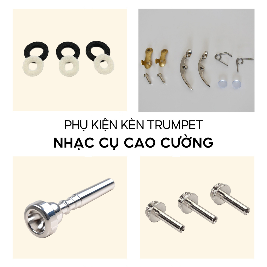 Phụ Kiện Kèn Trumpet, Phụ Kiện Âm Nhạc, Đệm Phím, Lò Xo, Van Xả Nước, Kẹp Bài Nhạc... Nhạc Cụ Cao Cường