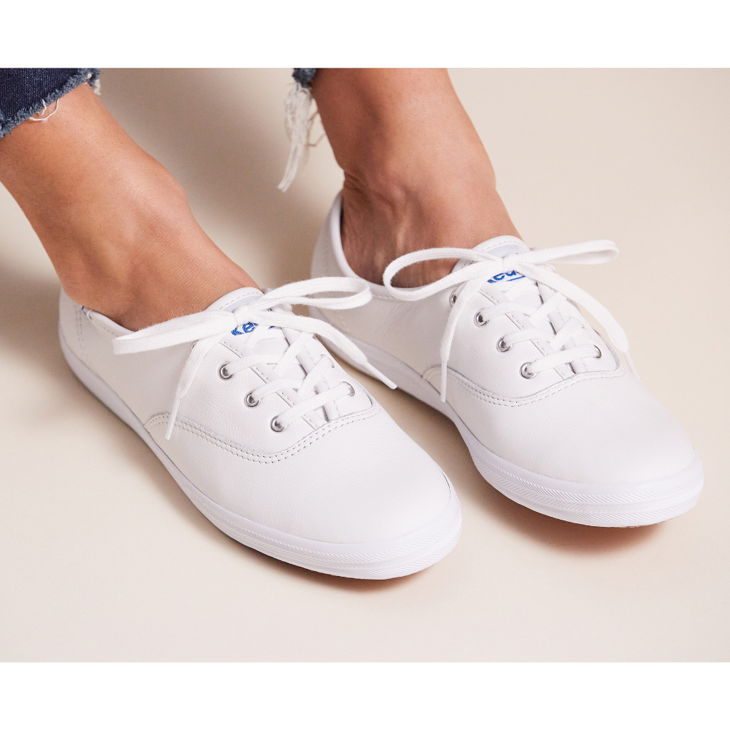 Giày Keds Nữ- Champion Core Leather White - KD045750