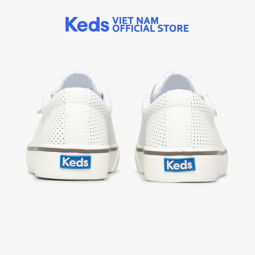 Giày Thể Thao Keds Nữ- Jump Kick Perf Leather White- KD065971