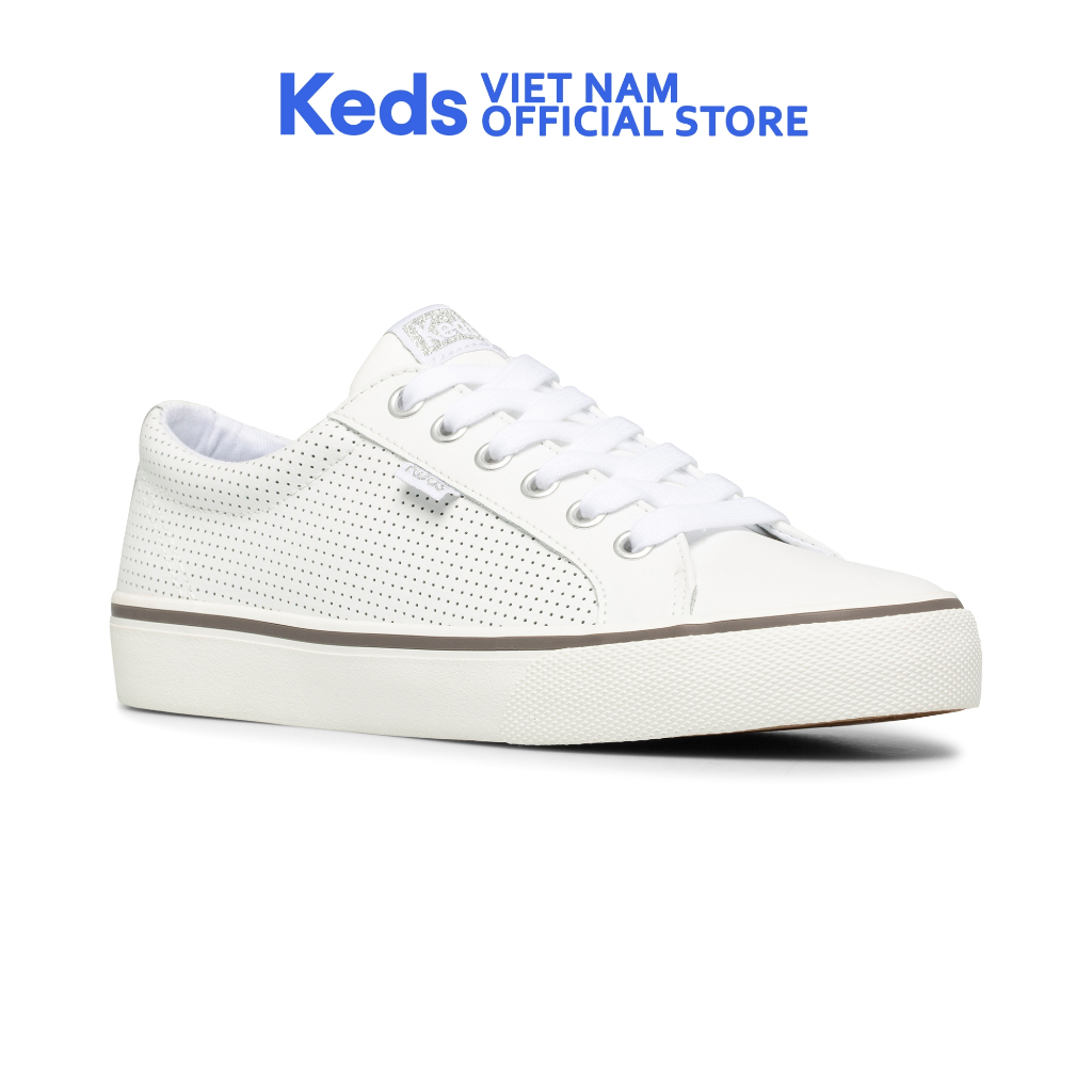 Giày Thể Thao Keds Nữ- Jump Kick Perf Leather White- KD065971