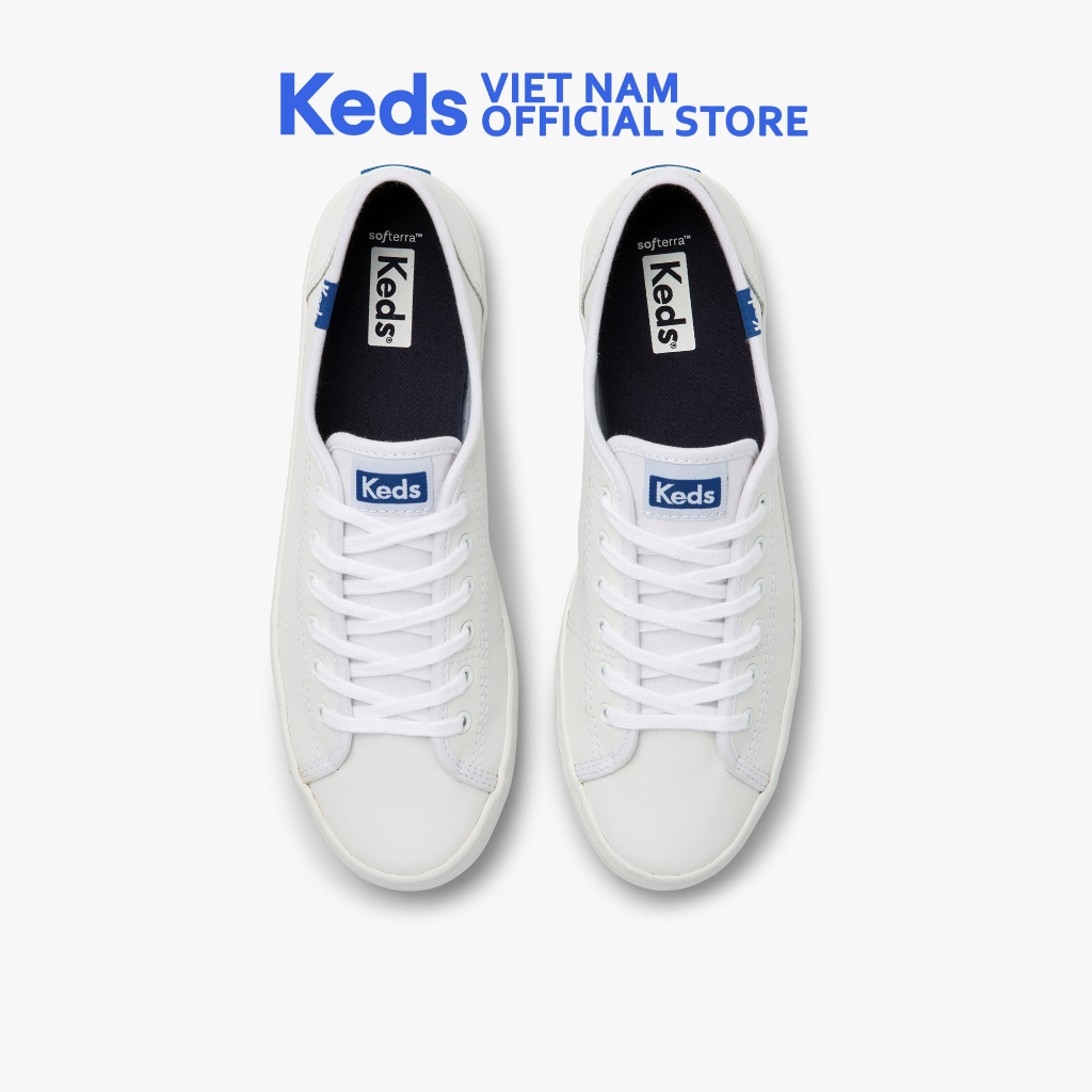 Giày Keds Nữ- Kickstart Retro Court Leather White- KD057559