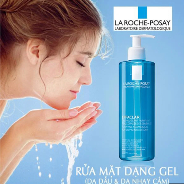 Sữa rửa mặt làm sạch và bảo vệ da dầu nhạy cảm La RochePosay Effaclar Gel