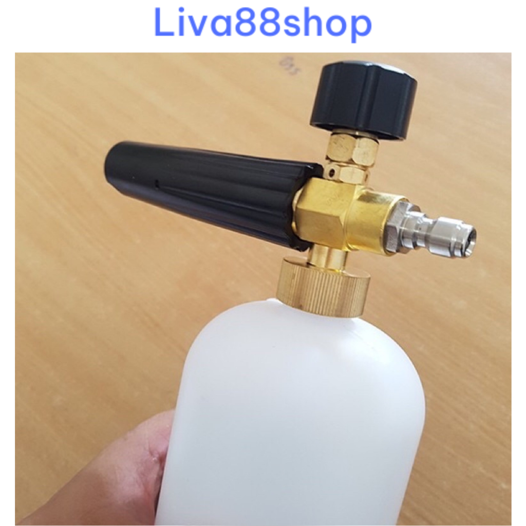 Bình phun tạo bọt tuyết 1000ml tặng đầu  nối nhanh , bình tạo bọt tuyết dùng cho máy rửa xe
