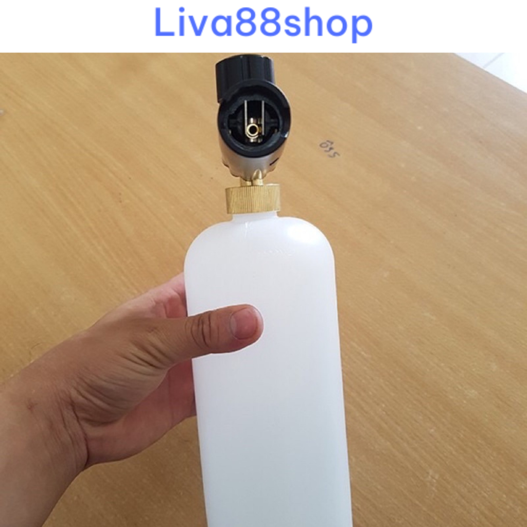 Bình phun tạo bọt tuyết 1000ml tặng đầu  nối nhanh , bình tạo bọt tuyết dùng cho máy rửa xe
