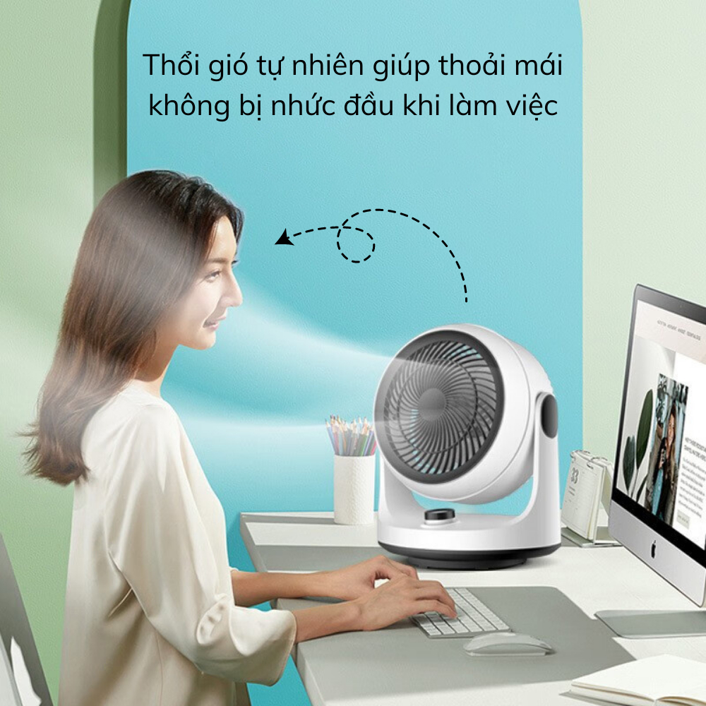 Quạt cắm điện  để bàn CME  3 cấp độ gió đầu lắc tự động 90 độ công suất 40W không tiếng ồn bảo hành 6 tháng | BigBuy360 - bigbuy360.vn