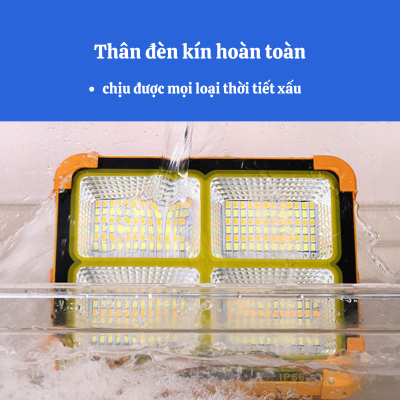 Đèn Năng Lượng Mặt Trời 300W Đa Năng Tích Điện Chống Nước ĐÈN TAKA
