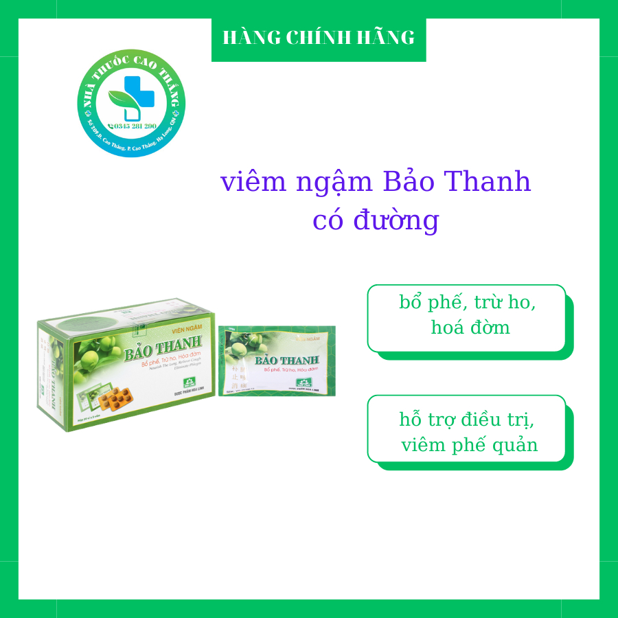 Kẹo ngậm ho bảo Thanh vỉ 5 viên