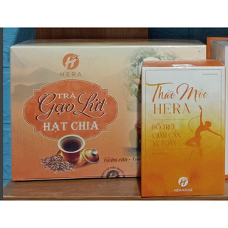 Combo trà hera gồm 1 trà hera plus và 1 trà gạo lứt hera+phiếu bảo hành+ kèm thước dây [ Rẻ+Đẹp+ Video]