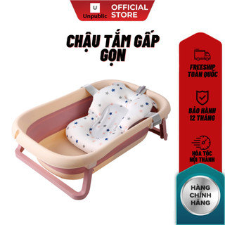 Chậu tắm gấp gọn cho bé kèm phao tắm