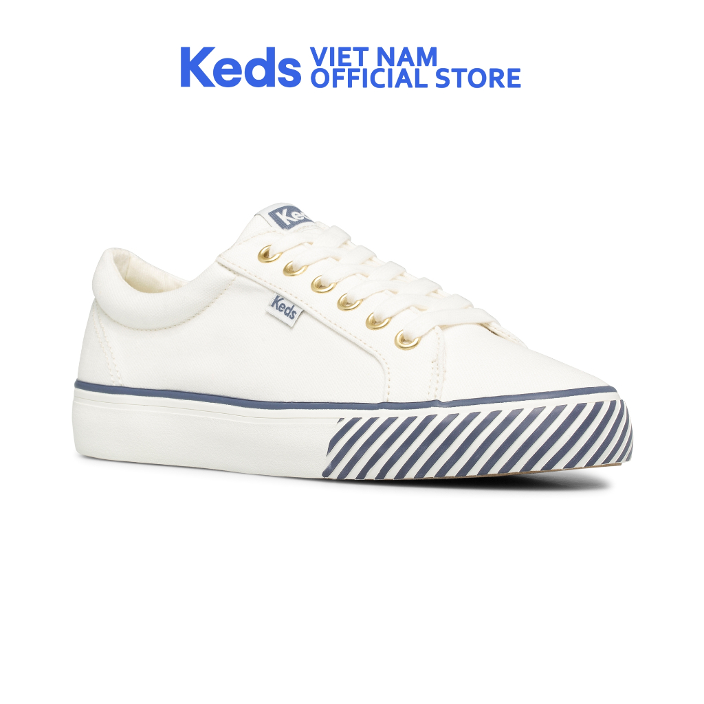 Giày Thể Thao Keds Nữ- Jump Kick Majestic Canvas White- KD065977