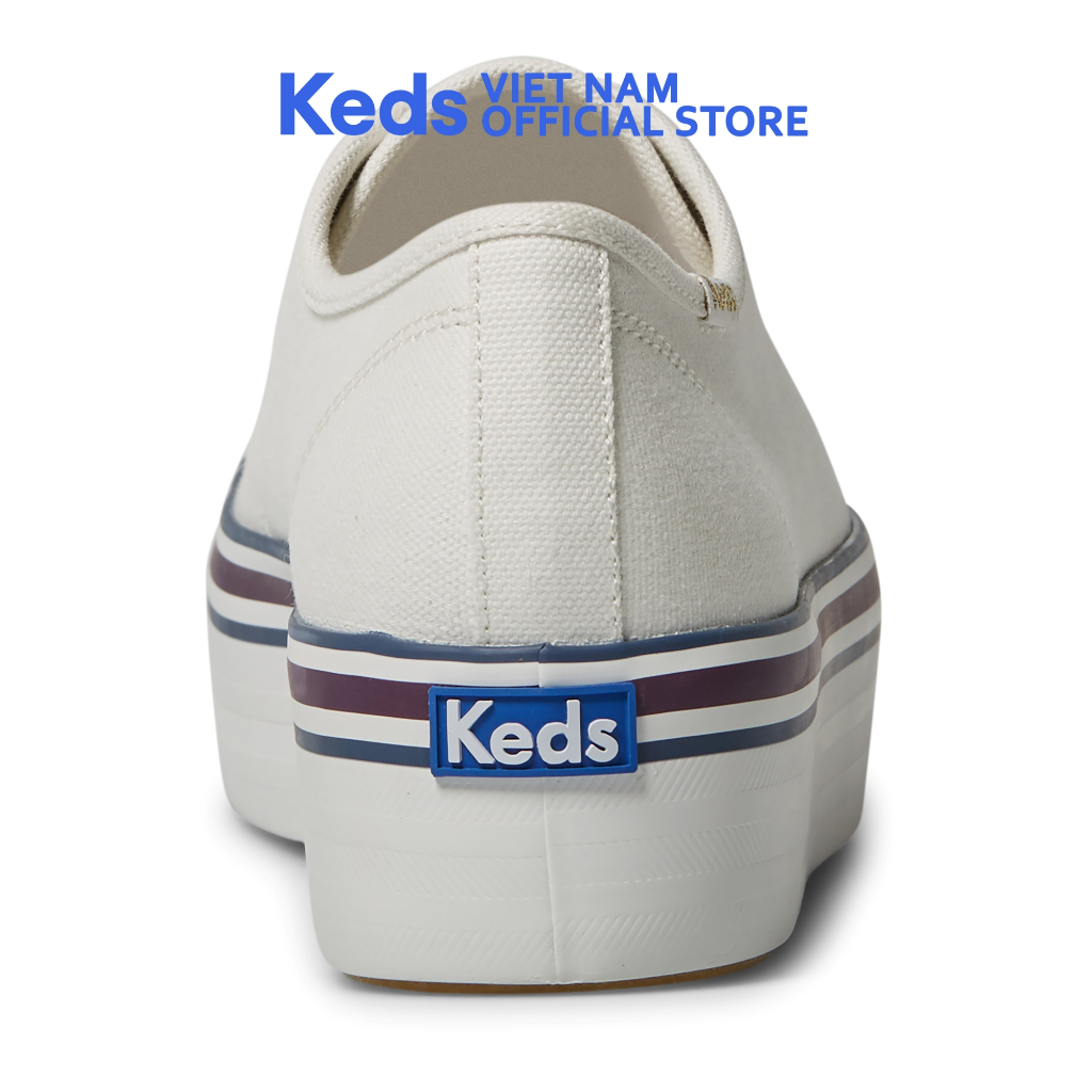 Giày Keds Nữ- Triple Up Varsity Canvas White- KD066389