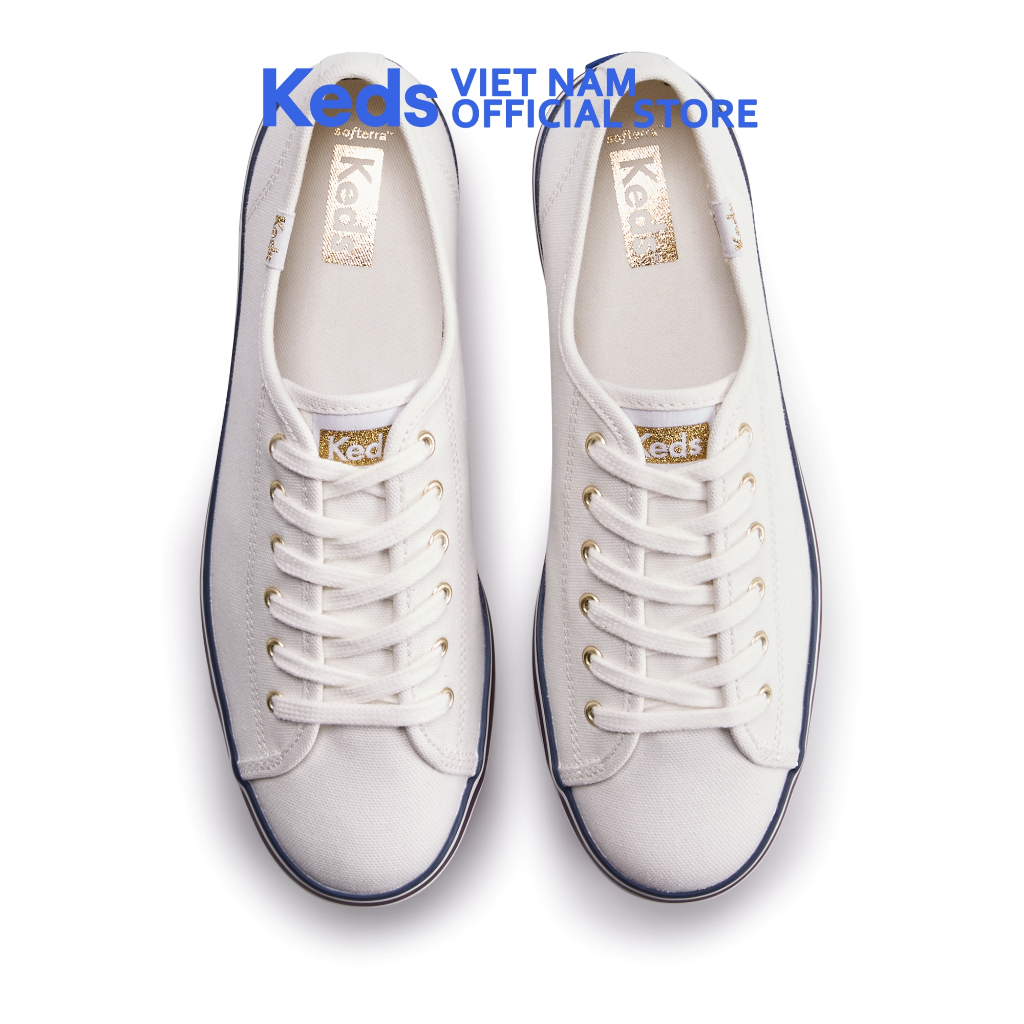 Giày Keds Nữ- Triple Up Varsity Canvas White- KD066389