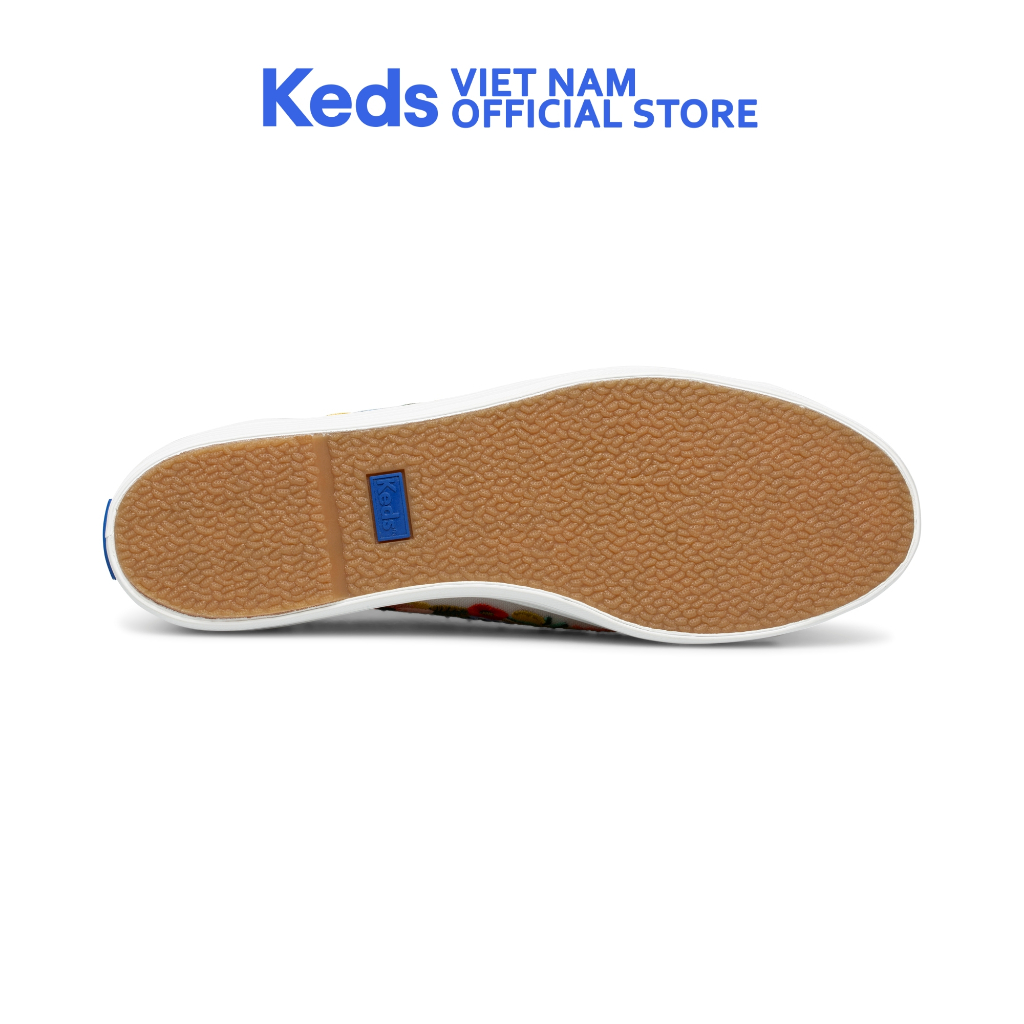 Giày Thể Thao Keds Nữ Rifle Paper- Triple Kick Canvas White- KD066088