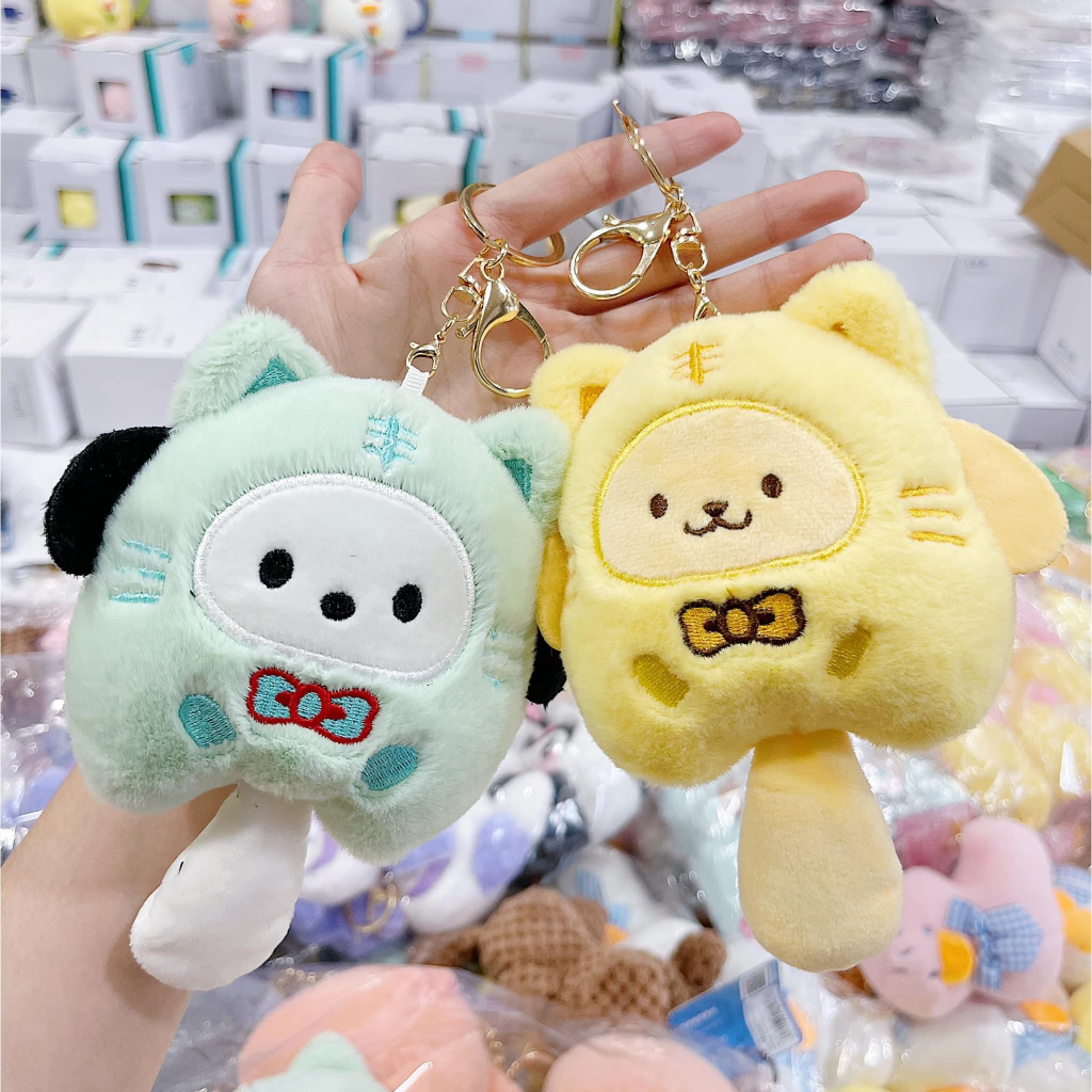 Móc khóa bông treo balo, túi xách, móc khóa thú nhồi bông thú kuromi