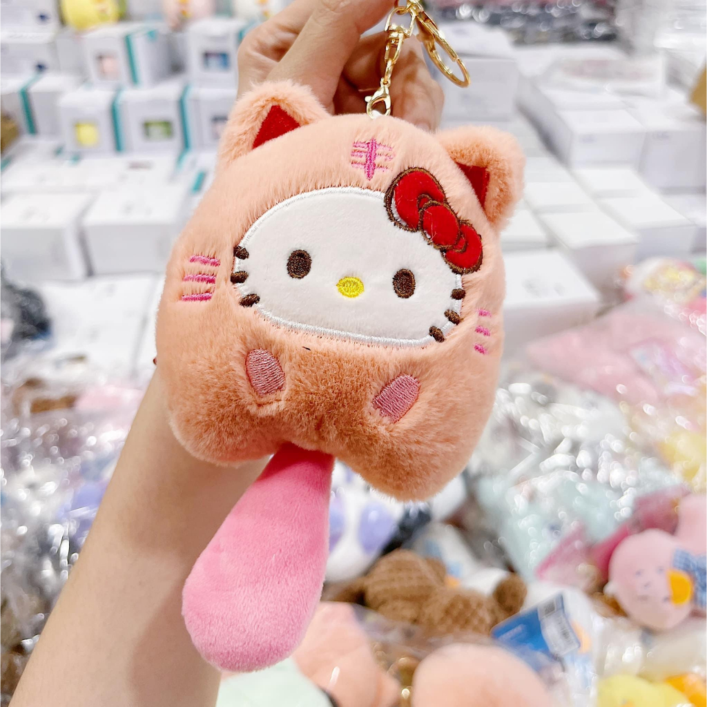 Móc khóa bông treo balo, túi xách, móc khóa thú nhồi bông thú kuromi