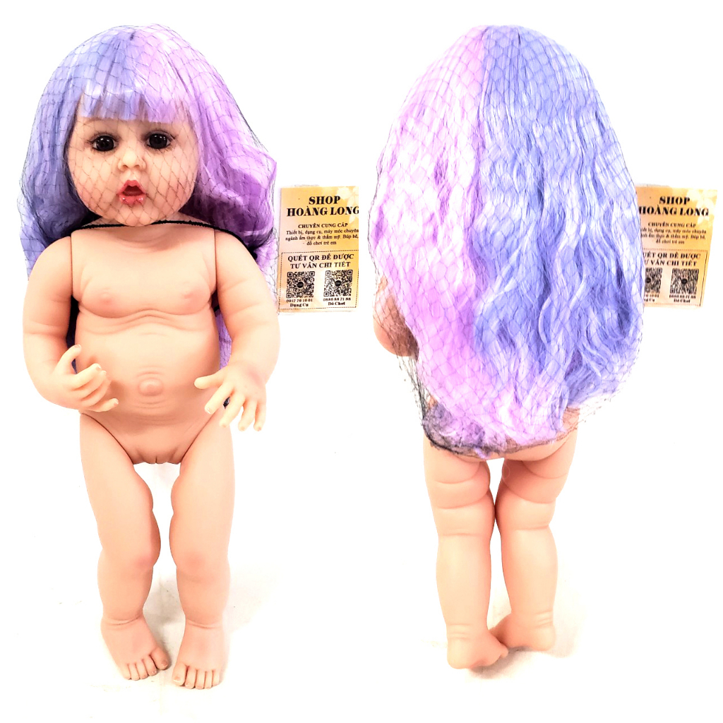 Phụ Kiện Tóc Tơ Giả Bằng Lụa Chịu Nhiệt Cho Búp Bê Tái sinh 55 cm = 22 inch Doll, Búp Bê 20 cm ixdoll