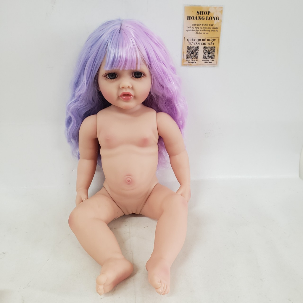 Phụ Kiện Tóc Tơ Giả Bằng Lụa Chịu Nhiệt Cho Búp Bê Tái sinh 55 cm = 22 inch Doll, Búp Bê 20 cm ixdoll