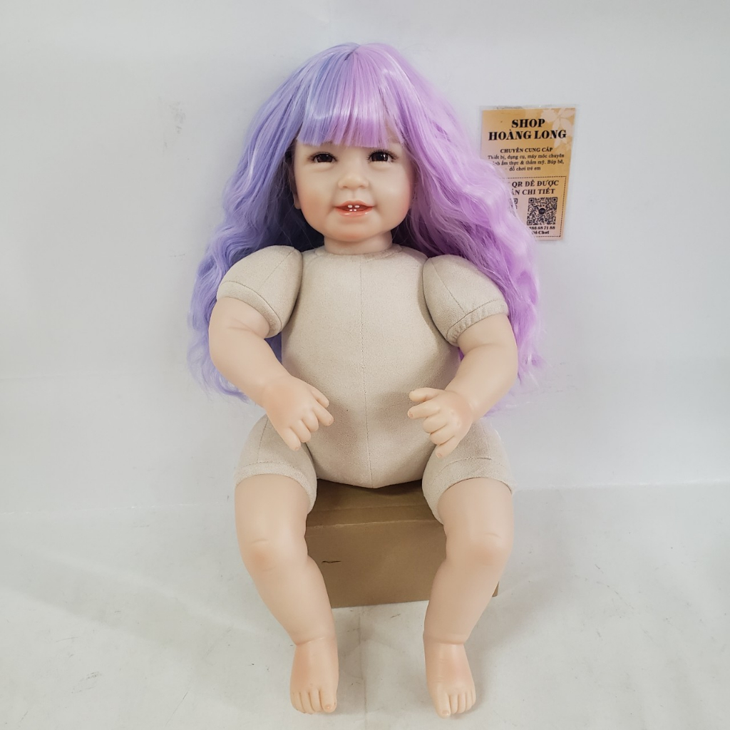 Phụ Kiện Tóc Tơ Giả Bằng Lụa Chịu Nhiệt Cho Búp Bê Tái sinh 55 cm = 22 inch Doll, Búp Bê 20 cm ixdoll