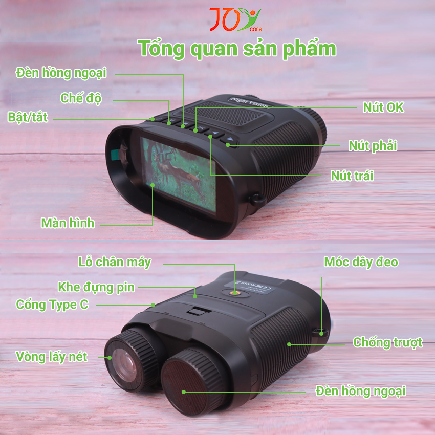 Ống nhòm kỹ thuật số hồng ngoại ban đêm DT29, có camera, quay video độ nét 2.5K Joycare JM-X25 | BigBuy360 - bigbuy360.vn