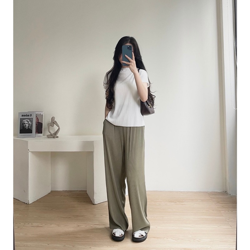 Áo thun gân lạnh tay dơi cổ leo Sammyhouse - mã Ao6917