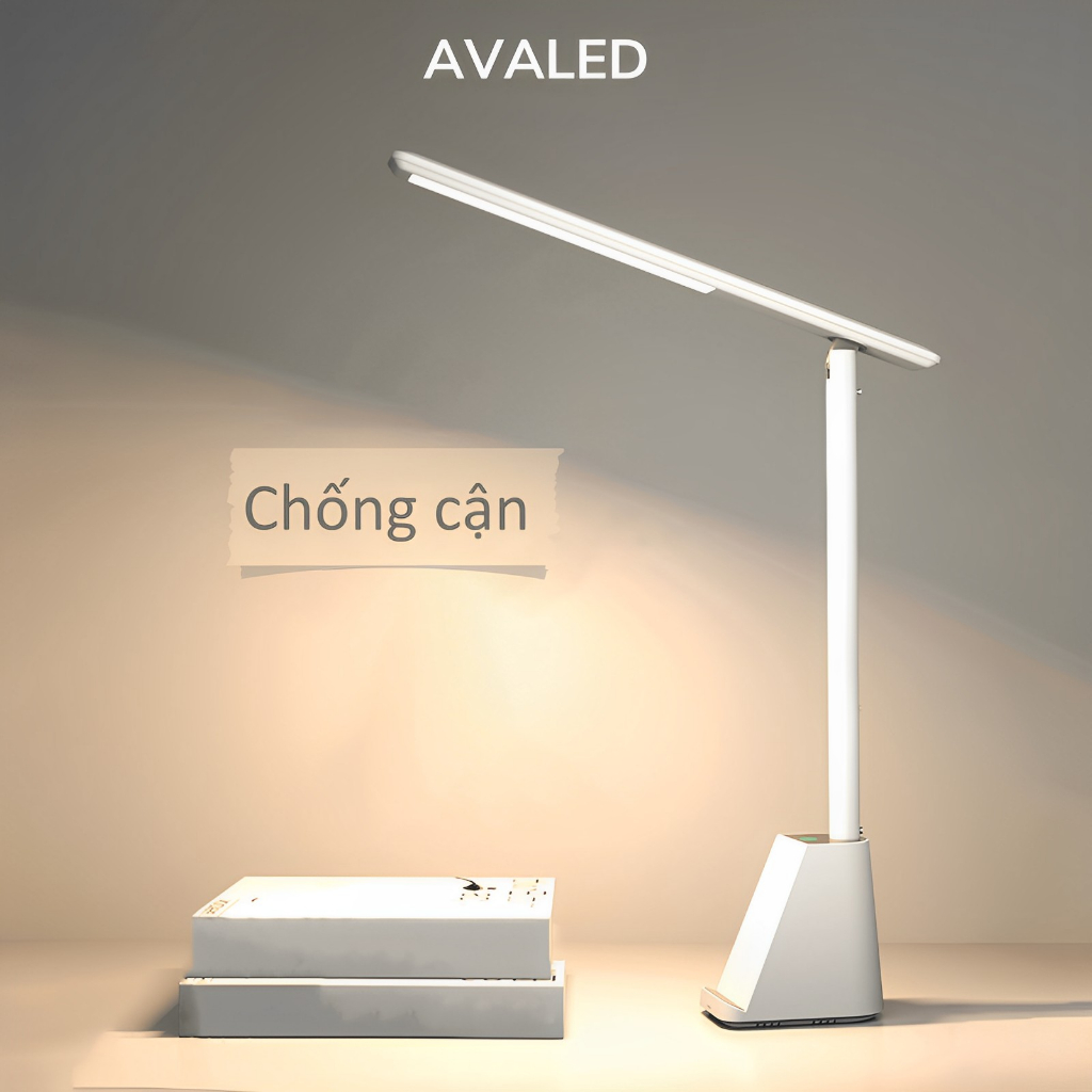 Đèn học để bàn chống cận AVALED cảm ứng tích điện điều chỉnh 3 màu sáng
