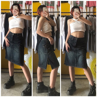 Chân váy jeans, quần short jeans Y2K