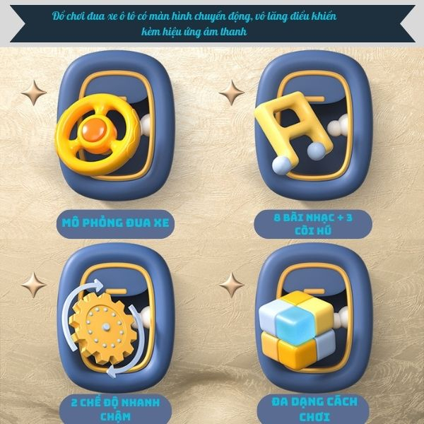 Đồ Chơi Đường Đua Xe Ô Tô, có màn hình chuyển động cho bé  - đồ chơi phát triển tư duy