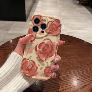 Ốp lưng iphone cạnh sóng nổi họa tiết hoa hồng 6/6plus/6s/6splus/7/7plus/8/8plus/x/xs/11/12/13/14/15/16/pro/max sk5119