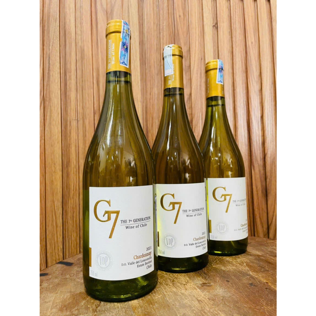 Rượu vang Chile G7 Chardonnay 750 ml 12.5% nhập khẩu nguyên chai