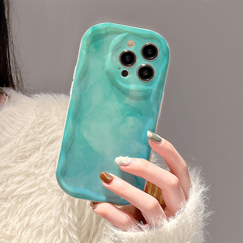 Ốp lưng iphone cạnh sóng nổi màu xanh loang 6/6plus/6s/6splus/7/7plus/8/8plus/x/xs/11/12/13/14/pro/max sk5128