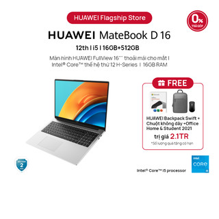 Máy tính xách tay huawei matebook d 16 fullview 16" | intel® core™ i5