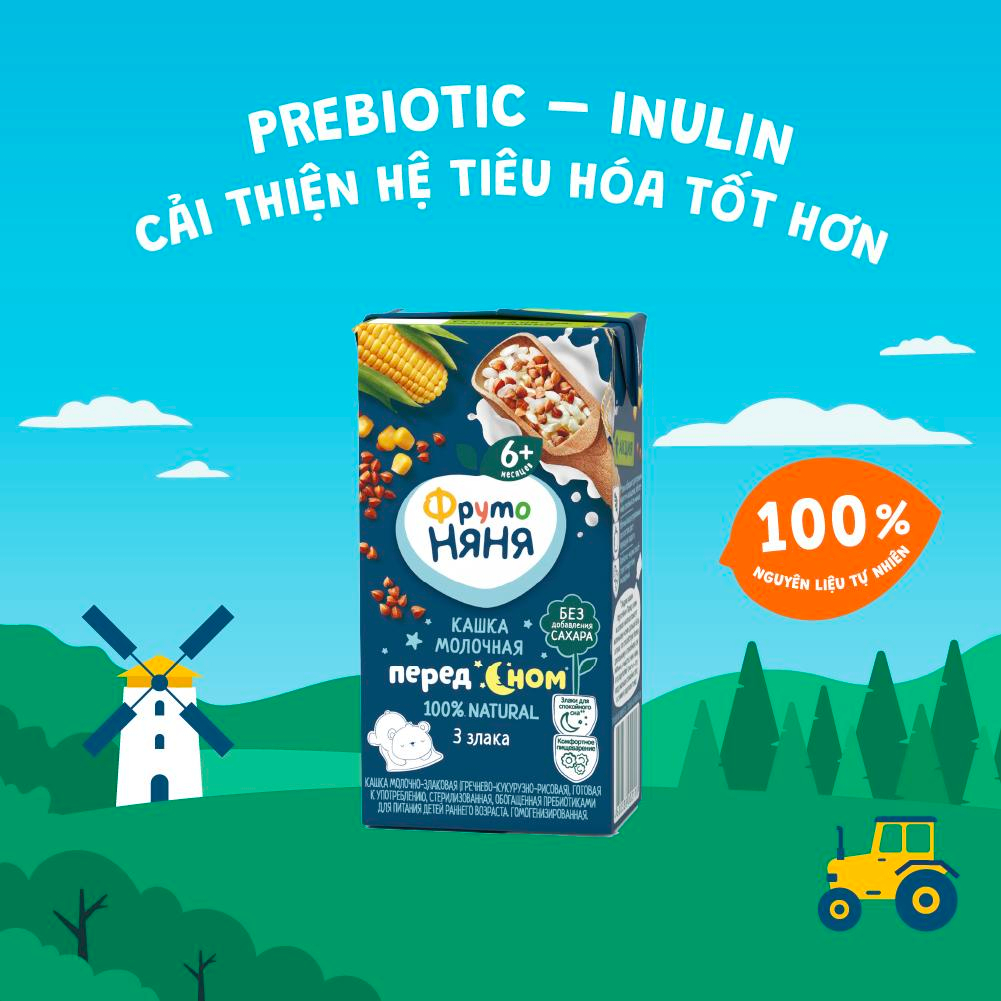 Sữa đêm ngũ cốc ăn dặm tăng cân các vị Fruto Nyanya 200ml