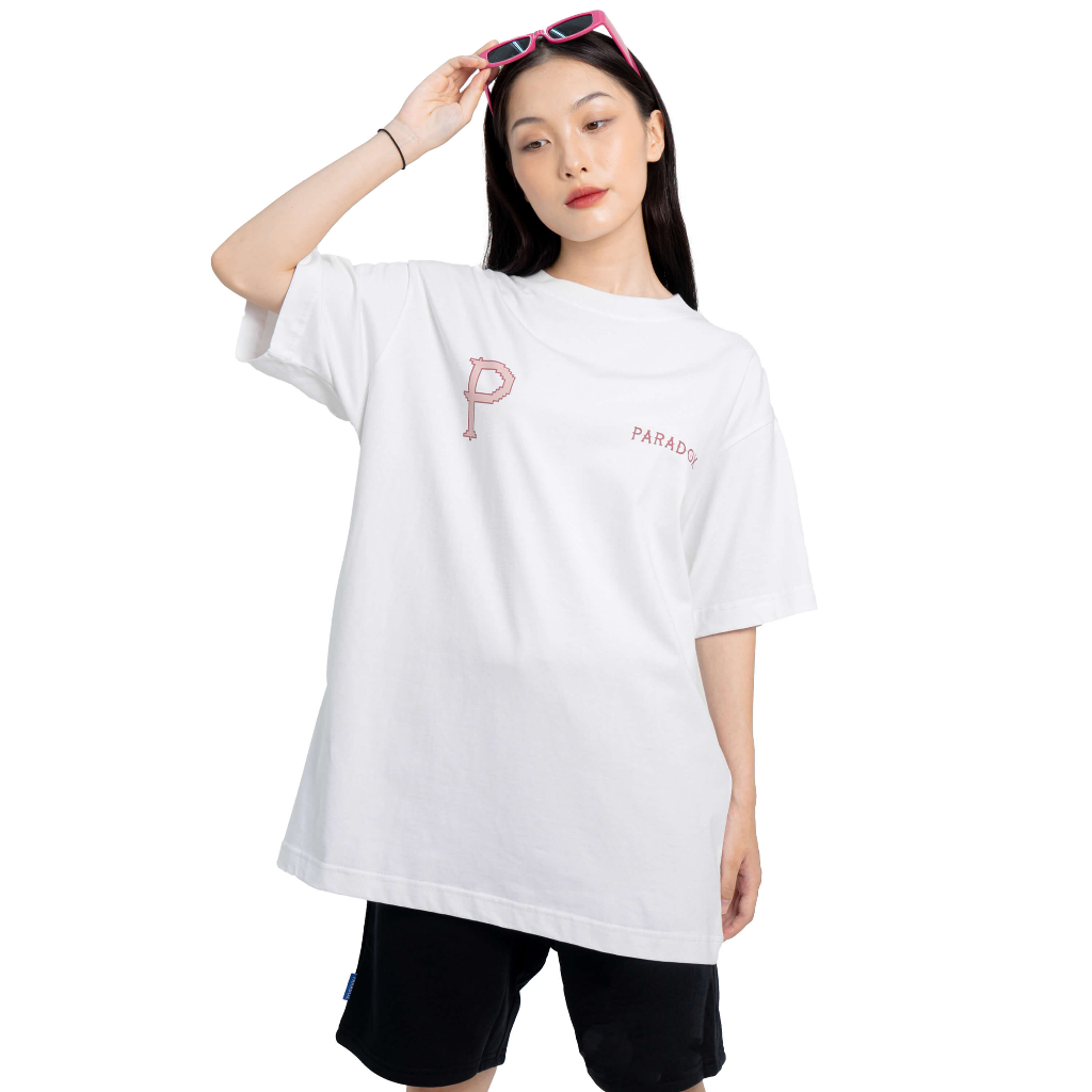 Áo thun form rộng Paradox tay lỡ - Unisex - In hình - THE INCOHERENT - Trắng, Đen