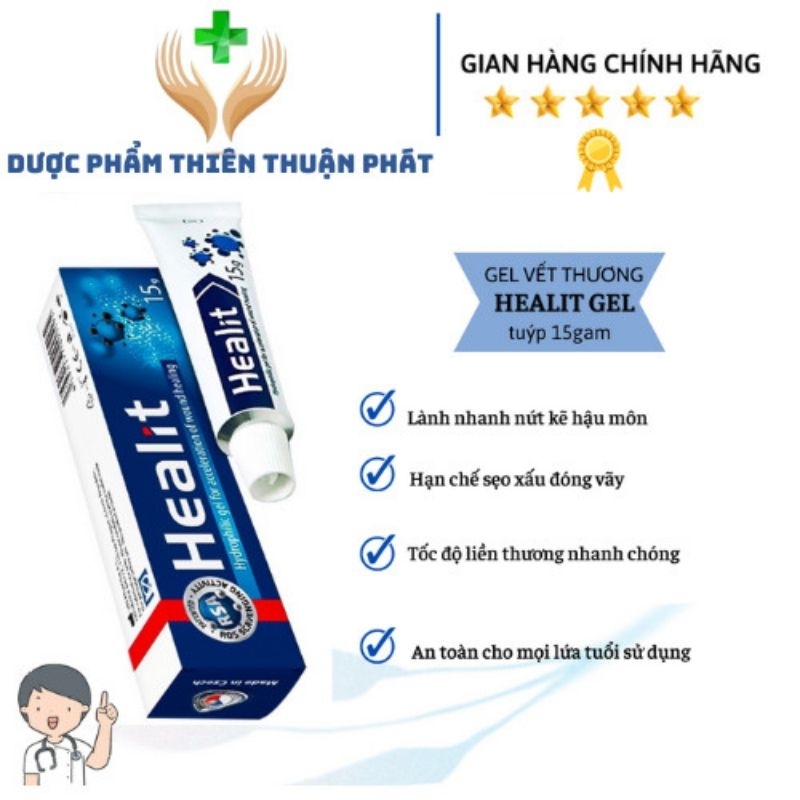 HEALIT - Gel bôi vết thương hở, giúp lành thương nhanh, hạn chế sẹo xấu