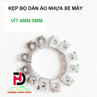 Kẹp dàn nhựa áo xe máy xe máy điện mạ kẽm bắt vít 4-5mm 20 cái