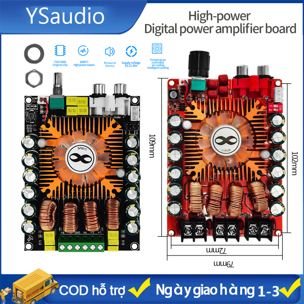 Bộ Phụ Kiện Thay Thế TDA7498E Bảng công suất, bộ khuếch đại âm thanh 86W 160W Chuyên Dụng Chất Lượng Cao