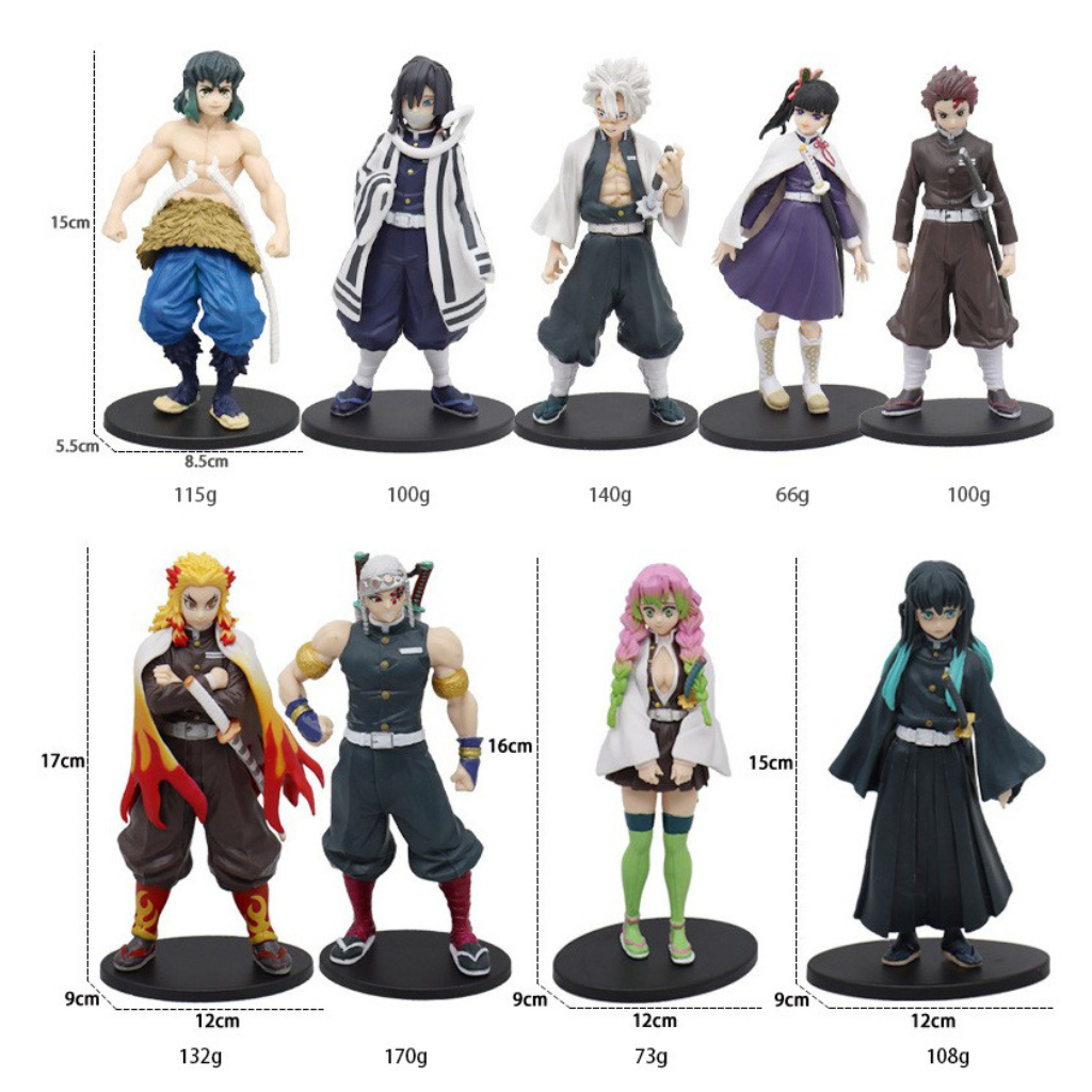 Mô hình anime Kimetsu No Yaiba Demon Slayer, thanh gươm diệt quỷ figure anime, tanjiro, zenitsu, mô hình trang trí