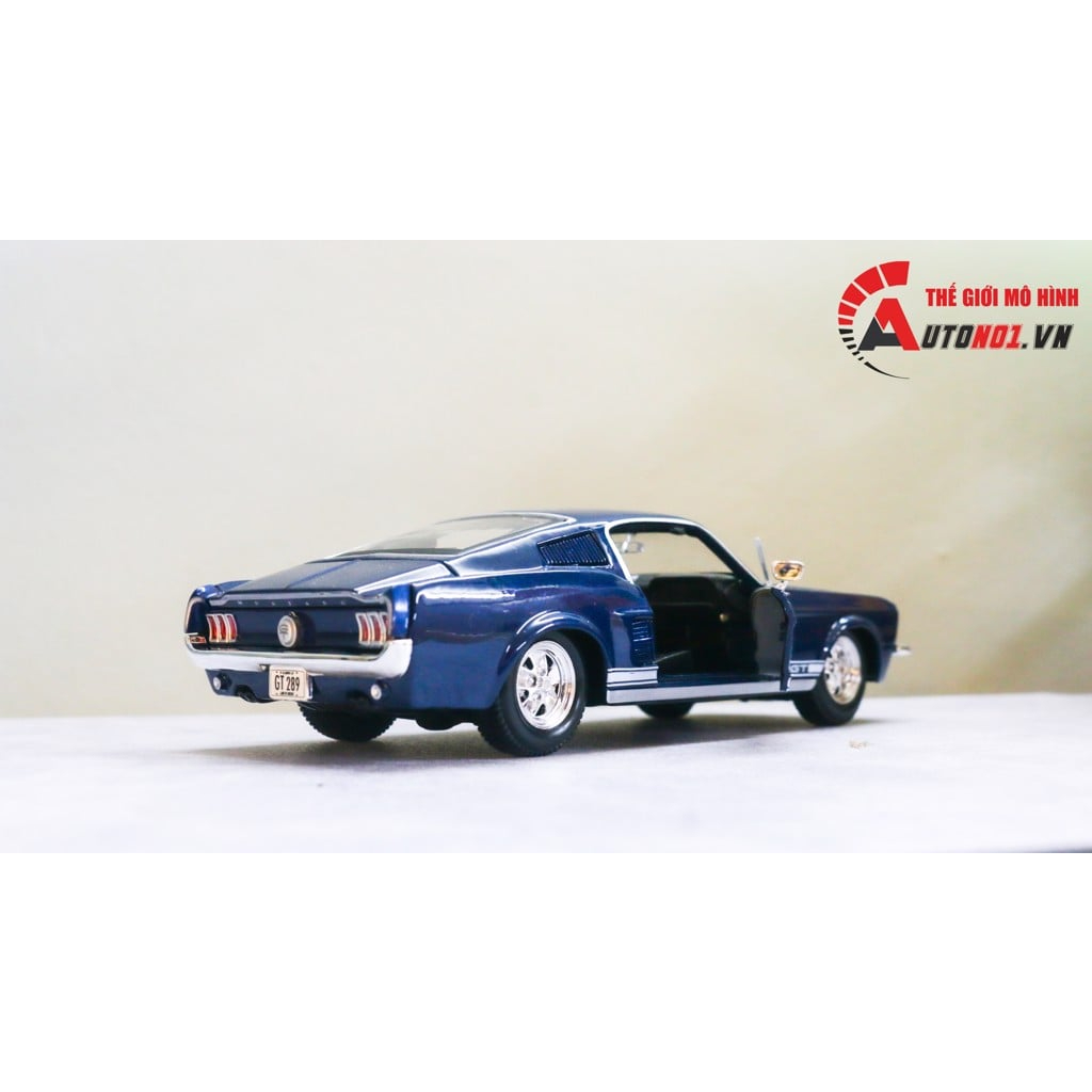 Mô hình xe Ford Mustang 1967 full open blue 1:24 Maisto OT070