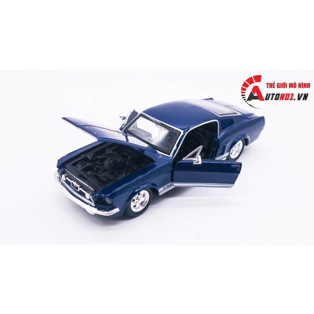 Mô hình xe Ford Mustang 1967 full open blue 1:24 Maisto OT070