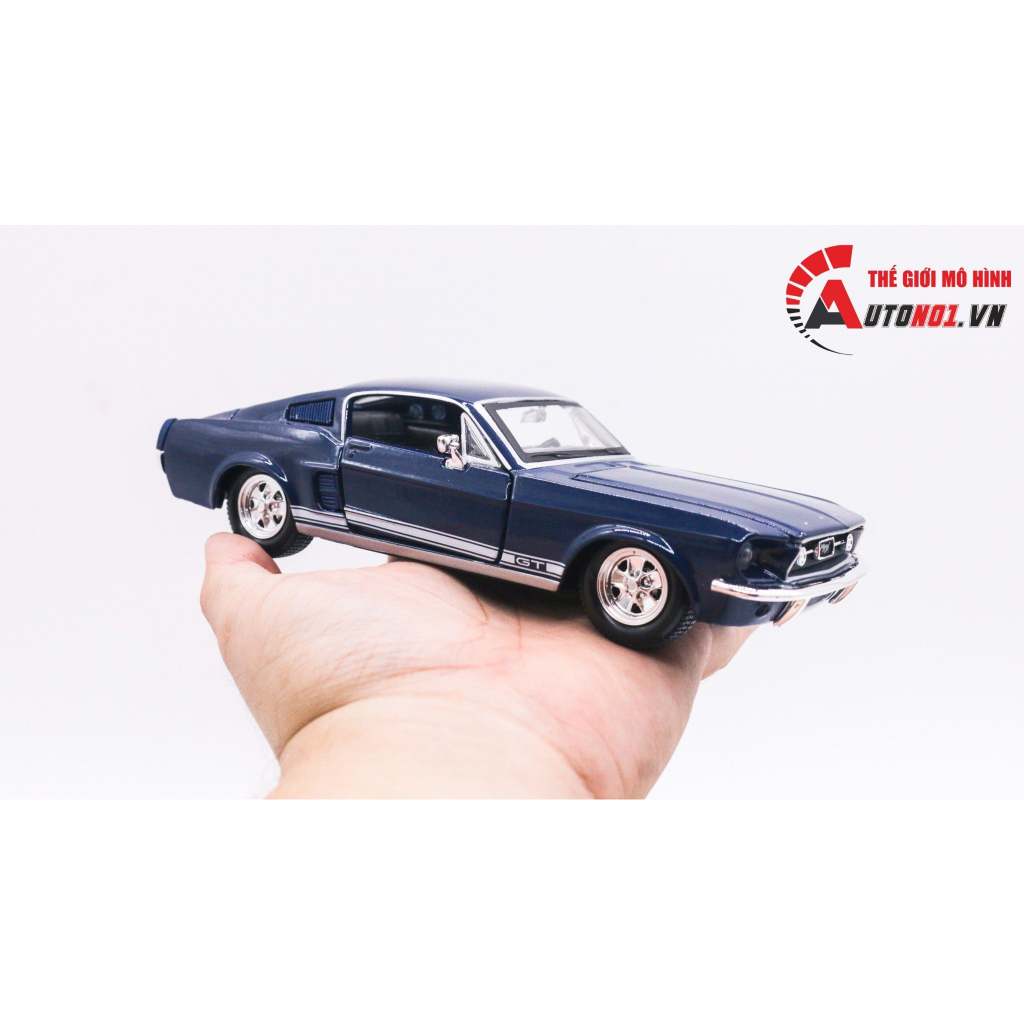 Mô hình xe Ford Mustang 1967 full open blue 1:24 Maisto OT070