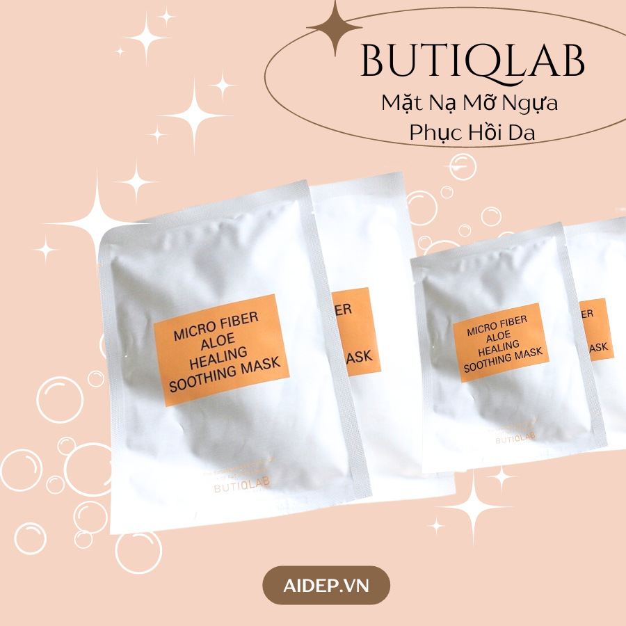 Mặt nạ Mỡ Ngựa Butiqlab Micro Fiber Aloe Healing Soothing Mask Nuôi Dưỡng Phục hồi Làn Da