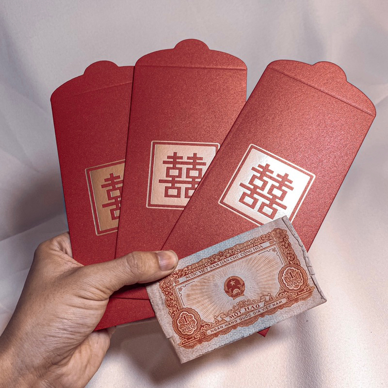BAO TRẢ DUYÊN CHỮ HỶ - BAO LÌ XÌ ĐÁM CƯỚI MÀU ĐỎ