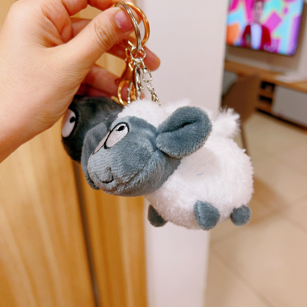 Móc khóa bông treo balo, túi xách, móc khóa thú nhồi bông cừu