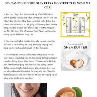 Sữa Tắm Olay vàng Ultra moisture Plus+ 700ml