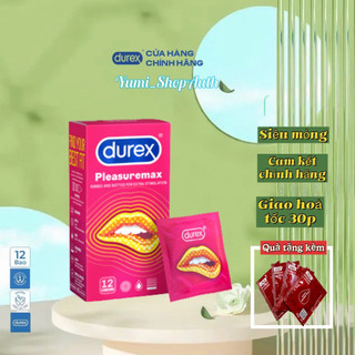 Bao cao su gai Durex Pleasuremax hộp 12 chiếc. Bao cao su gai tăng độ khoái cảm