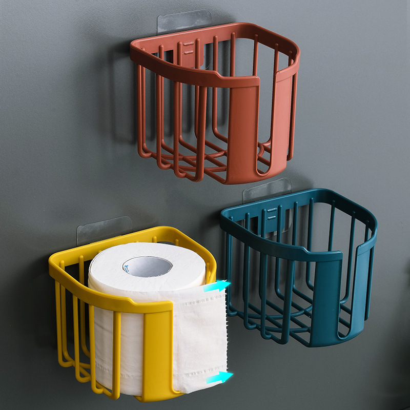Khay hộp giỏ đựng giấy vệ sinh đồ dùng cá nhân phòng tắm dán tường tiện lợi My Home DN135