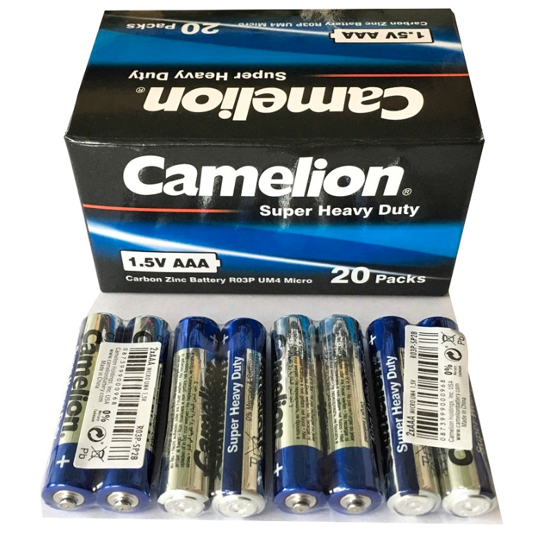 Hộp 40 viên pin tiểu AAA Camelion Super Heavy Duty Battery 1.5V - Hàng chính hãng