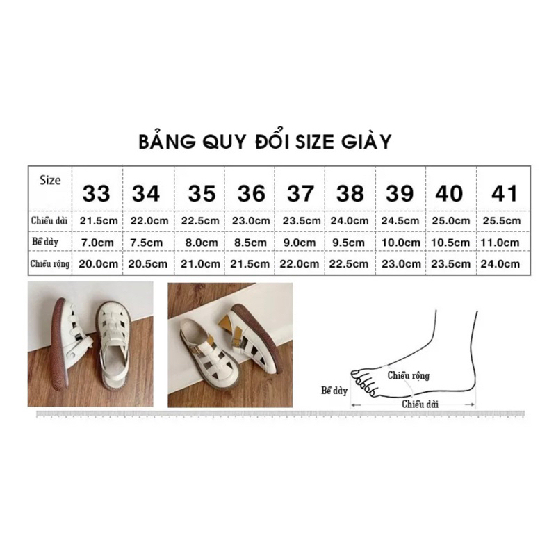 Sandal rọ quai dán cut out giả da cho nữ đế cao style ullzang quai dán Toryco 1993